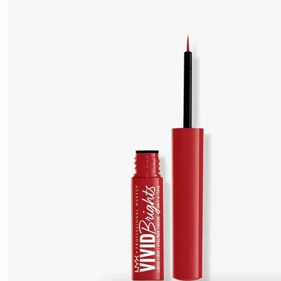 🌸 NYX Vivid Brights Longwear Liquid Liner On Red Color NIB - Picture 4 of 9